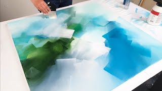 5 Abstract Acrylic Paintings WOW  Easy Painting Techniques [upl. by Inavoig124]