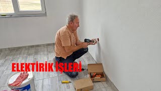 YENİ EVİMİZİN ELEKTİRİLERİNİ YAPMAYA BAŞLADIK VE SABAH TELAŞI [upl. by Anoniw]