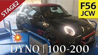 MINI F56 JCW STAGE2 300HP  DYNO  AND 100200 [upl. by Herta214]