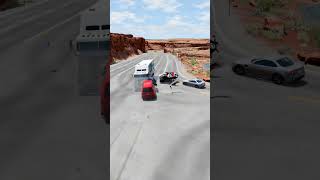 Realistic Highway Car Crashes 93  BeamNGdrive [upl. by Ahsinert]