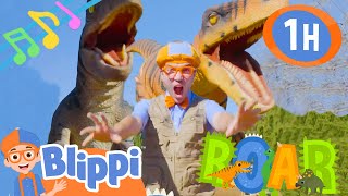 Dinosaur Song  1 Hour of BLIPPI Songs  Educational Songs For Kids [upl. by Enomal]