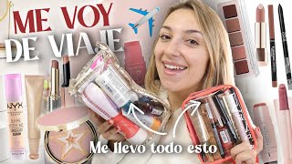 ✨ Hago mi NECESER DE VIAJE maquillaje y skincare ✈️ lo básico y mini tallas [upl. by Heinrike]