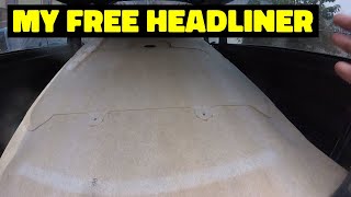 Picking up my FREE Headliner for my Dodge Van Project [upl. by Ilana]