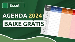 AGENDA 2024 em EXCEL – DOWNLOAD GRÁTIS [upl. by Ulah]