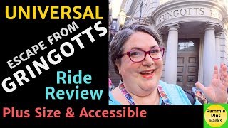 Universal  Escape From Gringotts  Ride Review  Plus Size amp Accessible [upl. by Arretal]