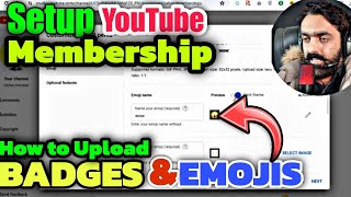 How to Create Badges and Emojis for YouTube Membership Setup  youtube channel membership Perks [upl. by Glenden]