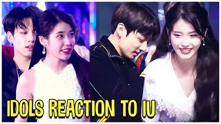 Kpop Idols And Celebrities Reaction to IU [upl. by Jerusalem]