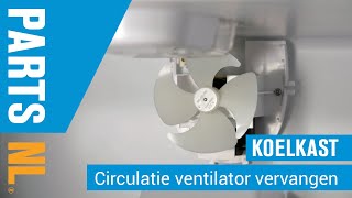 Circulatie ventilator vervangen van koelkast PartsNL uitleg [upl. by Magner572]