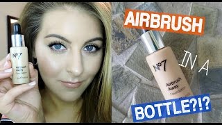 NEW No 7 AIRBRUSH AWAY FOUNDATION  Review  Demo [upl. by Nathanael67]