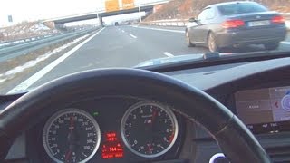 BMW M3 E92  SHIFT Down into 3 Gear on Autobahn Highway Autostrada Speeding Acceleration Sound POV [upl. by Akirej]