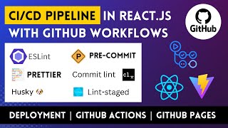 CICD Pipeline in Reactjs Project with Github Workflows using Eslint Prettier Precommit and Husky [upl. by Notlef510]