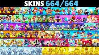 I Spent 13701 to unlock EVERY SKIN in Brawl Stars 664 skins [upl. by Gyasi878]