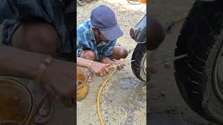 Royal Enfield classic tubeless tyre screw panchar repair easy trick assamtyrehouse tyrerepair🙏👍 [upl. by Lexi]