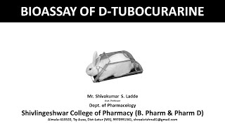 08BIOASSAY OF D TUBOCURARINE [upl. by Mourant]