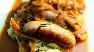 bangers amp mash with onion gravy recipe [upl. by Anwaf]