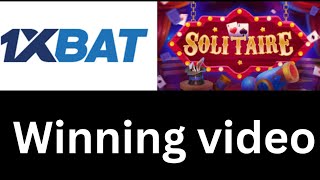 solitaire game  1xbet solitaire won video  solitaire tricks  earn money online  card game video [upl. by Skantze361]