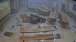 School surveillance video from April 2022 tornado in Andover KS [upl. by Lynch]