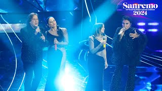 Sanremo 2024  Ricchi e Poveri con Paola amp Chiara cantano quotSarà perché ti amoquotquotMamma Mariaquot [upl. by Benjie]