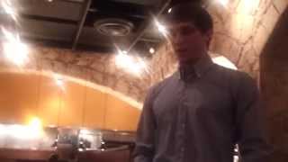 Dylan the singing waiter at Macaroni Grill [upl. by Phyllys]