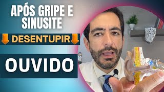 Como aprender desentupir o ouvido tampado apos gripe resfriado sinusite e crise de rinite [upl. by Akimert756]