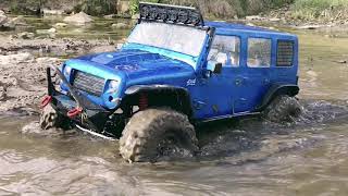 RC ADVENTURE  TRACTION HOBBY CRAGSMAN UPGRADED amp MODS 18 SCALE JEEP WRANGLER [upl. by Fitzger]