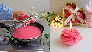 3 Manualidades para SAN VALENTIN Reciclando Residuos de VELAS Ideas Fáciles y Rápidas para el Hogar [upl. by Naz]