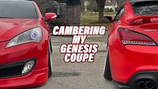 Cambering My Genesis Coupe ISR arms install [upl. by Luhar]