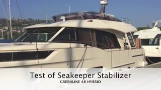 GREENLINE 48 HYBRID  SEAKEEPER TEST 2016 [upl. by Fairfax64]