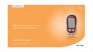 The AccuChek® Performa Blood Glucose Meter Setting the Time and Date [upl. by Noivart267]