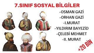 7SINIF  OSMANLI PADİŞAHLARI [upl. by Eemak891]