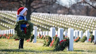 Wreaths Across America Day 2023 at Arlington National Cemetery [upl. by Linnie]