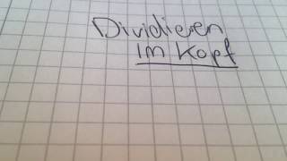 Dividieren im Kopf  Kopfrechnung in Mathe [upl. by Arata281]