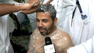 Hajj Pilgrims Shave their Heads [upl. by Candide]