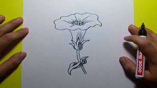 Como dibujar una flor paso a paso 8  How to draw a flower 8 [upl. by Adnuahsar468]