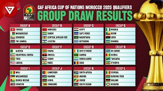 🟢 CAF AFCON Africa Cup of Nations Morocco 2025 Qualifiers Group Draw Results [upl. by Assile]