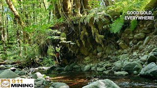 Awesome Placer Gold Deposit amp Gold Bearing Gossan Boulders Everywhere [upl. by Nahshu]