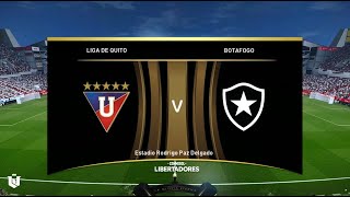 Liga de Quito vs Botafogo ● Grupo D Copa Libertadores 2024 ● Gameplay Pes 2021 [upl. by Solrak]