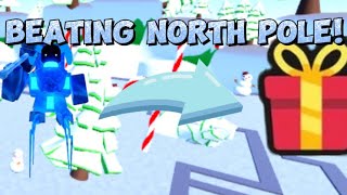 Beating North Pole ROBLOX Toilet Tower Defense [upl. by Harihat740]