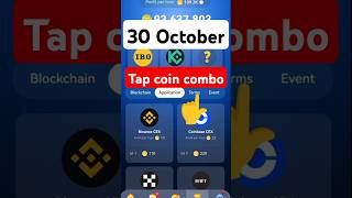 Tap Coin Bot Daily Bounty 30 October  Tap Coin Daily Combo Today [upl. by Klockau]