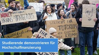 Studierende demonstrieren für Sicherung der Hochschulfinanzierung  STUGGITV [upl. by Enelav]