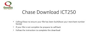 Chase download and ICT 250 [upl. by Sirrad]