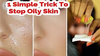 1 simple and weird trick to stop oily skin  Get rid of oily skin instantly  RABIA SKINCARE [upl. by Ellenoj219]