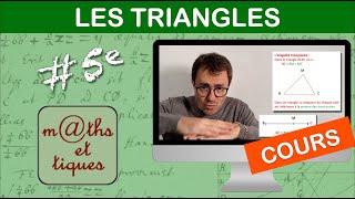 LE COURS  Les triangles  Cinquième [upl. by Narmi]