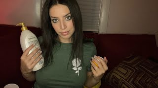 Asmr Lotion Sounds 🧴👏🏻 whispering hand movement mouth sounds etc [upl. by Nortyad]