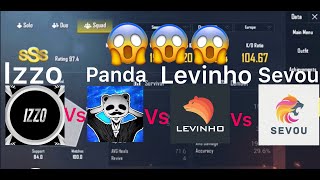 PANDA vs LEVINHO vs IZZO vs SEVOU  STATS COMPARISON  BEST PUBG MOBILE PLAYERS [upl. by Neruat328]