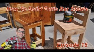 How to Make Simple Bar Stools  2x4 Bar Stool [upl. by Verne]