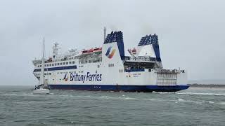 MV Barfleur Departs Poole 24824 [upl. by Asilef]