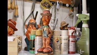 WOODCARVING PAINTING STAN the man [upl. by Burgener]