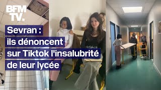 Plafond troué pas de table élèves et professeurs dénoncent linsalubrité de leur lycée à Sevran [upl. by Trakas]