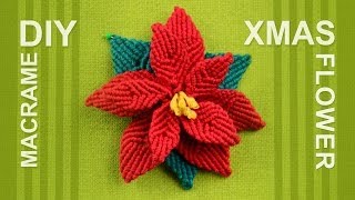 How to make Christmas Flower Poinsettia [upl. by Mattah]